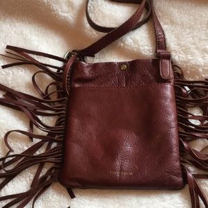 Lucky brand small fringed crossbody purse